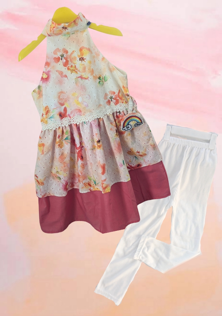 Helter Neck Chicken Kari Layered Frock